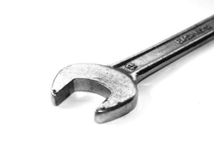 Wrench against a white background